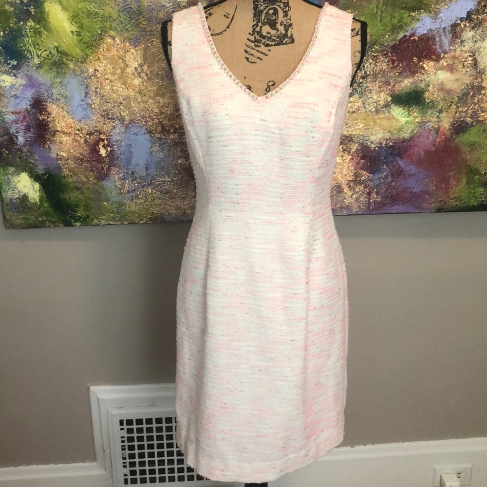 Lilly Pulitzer pink and gold dress with beaded